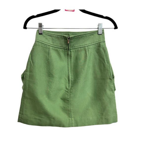 Sandro Fanette Ruffled Skirt Green - Picture 3 of 8